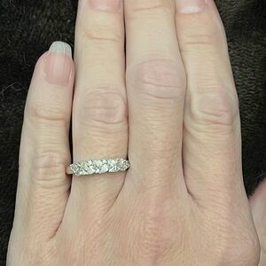 JTV 14k white gold ring